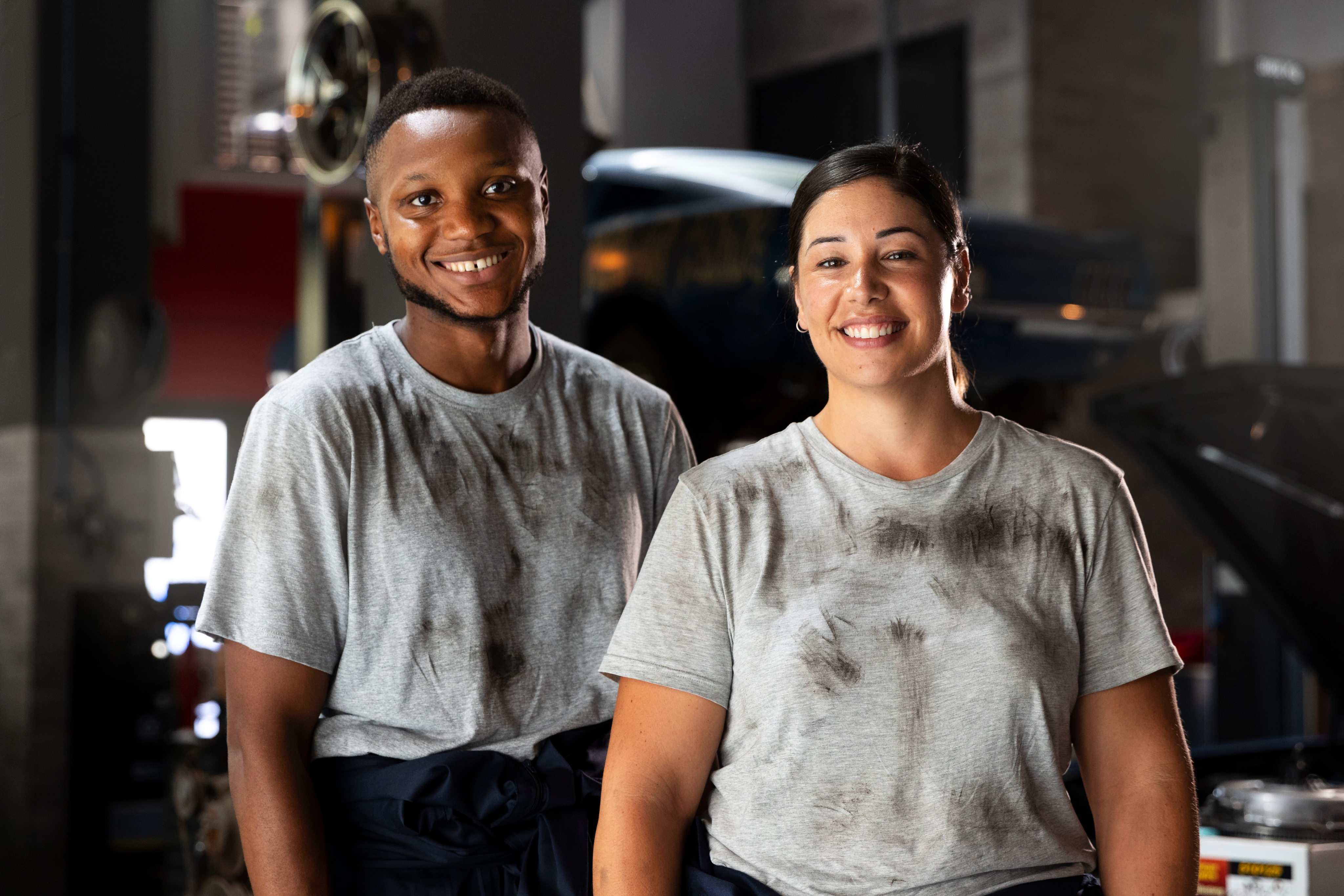 Mechanics in workshop